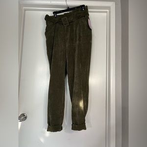Target Wild Fable Army Green courdoroy high waisted pants